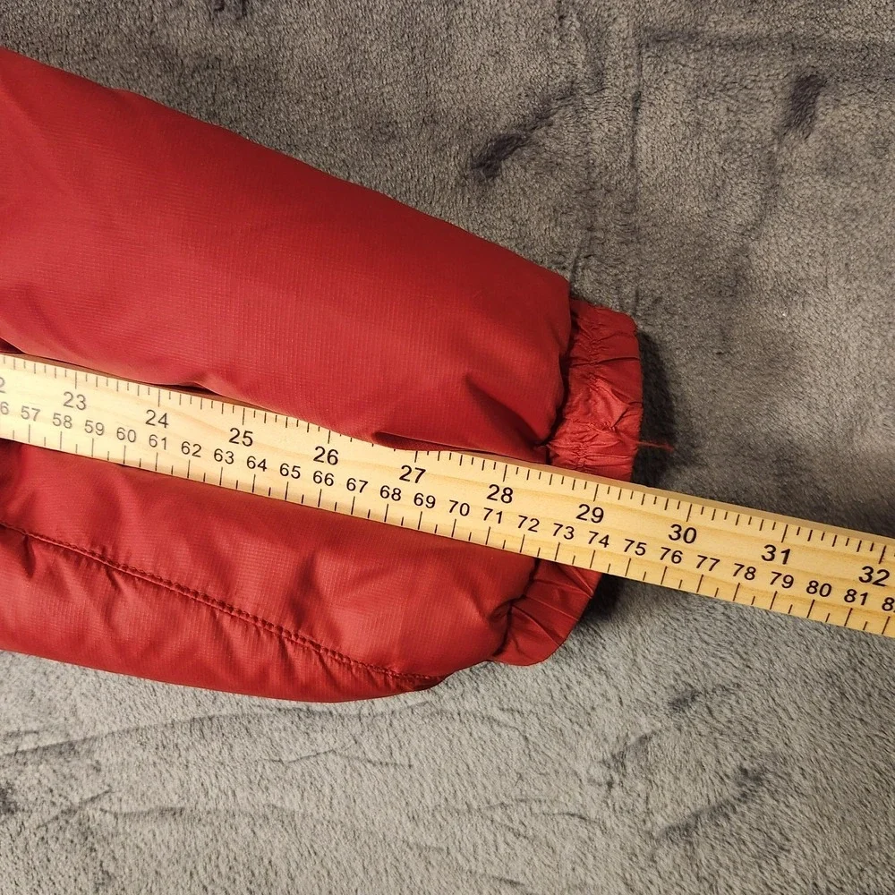 Eddie Bauer Premium Goose Down Puffer Jacket Mens XLT Extra Large Tall Red Coat